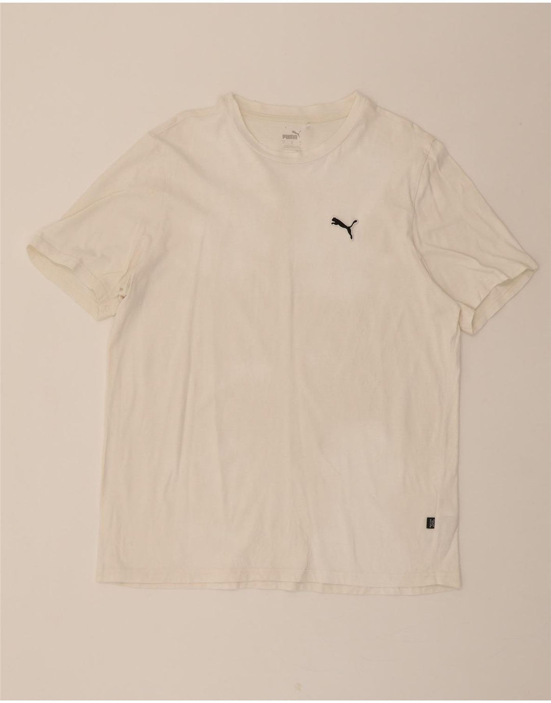 PUMA Mens T-Shirt Top Large White Cotton Vintage Puma and Second-Hand Puma from Messina Hembry 