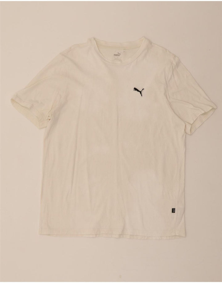PUMA Mens T-Shirt Top Large White Cotton Vintage Puma and Second-Hand Puma from Messina Hembry 