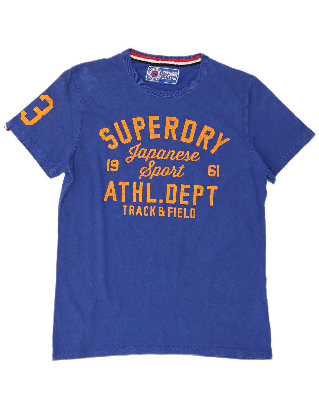 Camiseta gráfica masculina SUPERDRY Top 2XL algodão azul