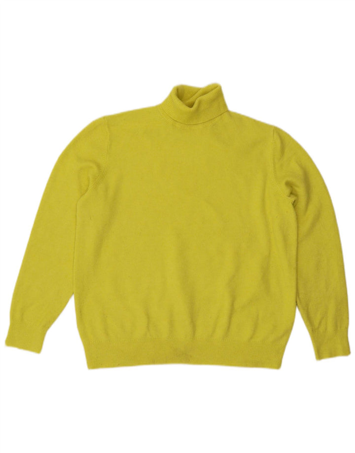 Suéter feminino Marks & Spencer com gola redonda Reino Unido 14 médio amarelo