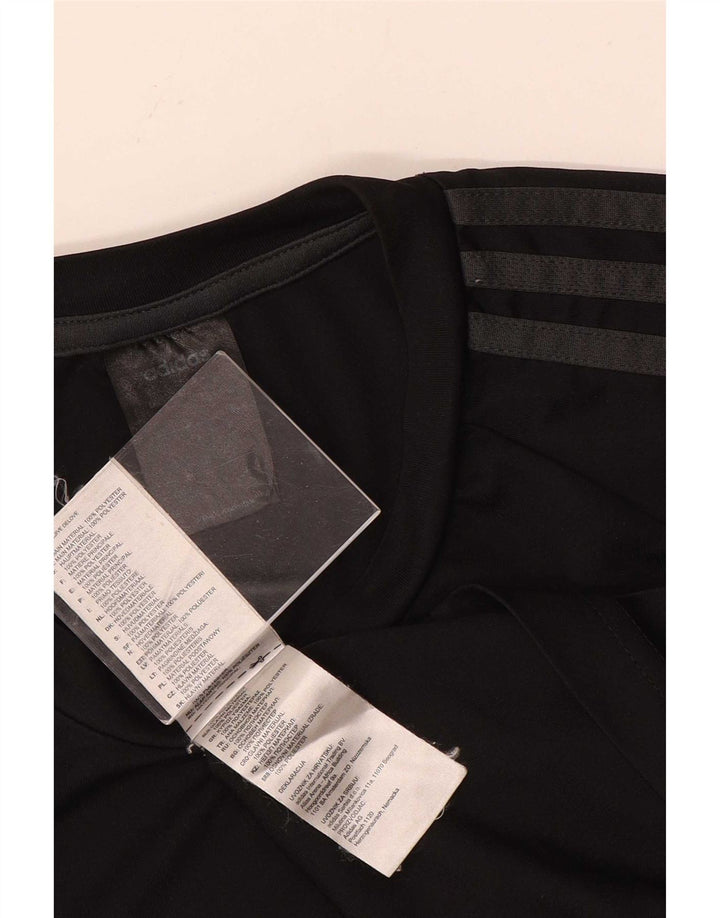 Adidas Mens Camiseta Top Pequeno Poliéster Preto