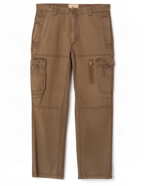 Calça cargo reta masculina Marks & Spencer tamanho 30 W30 L33 algodão cáqui