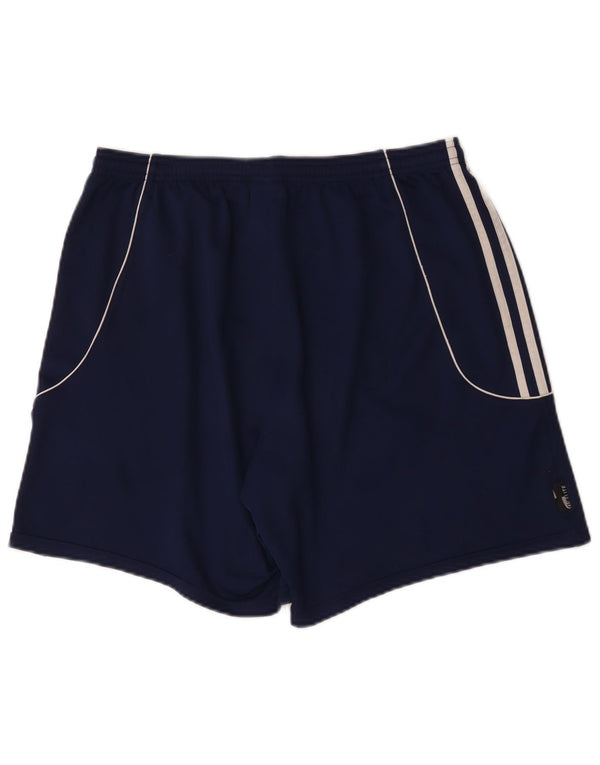Adidas Womens Climalite Sport Shorts UK 14 Large Navy Blue Polyester