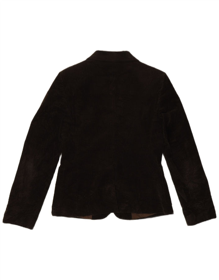 Jaqueta blazer feminina de veludo com 3 botões Benetton IT 42 algodão marrom médio