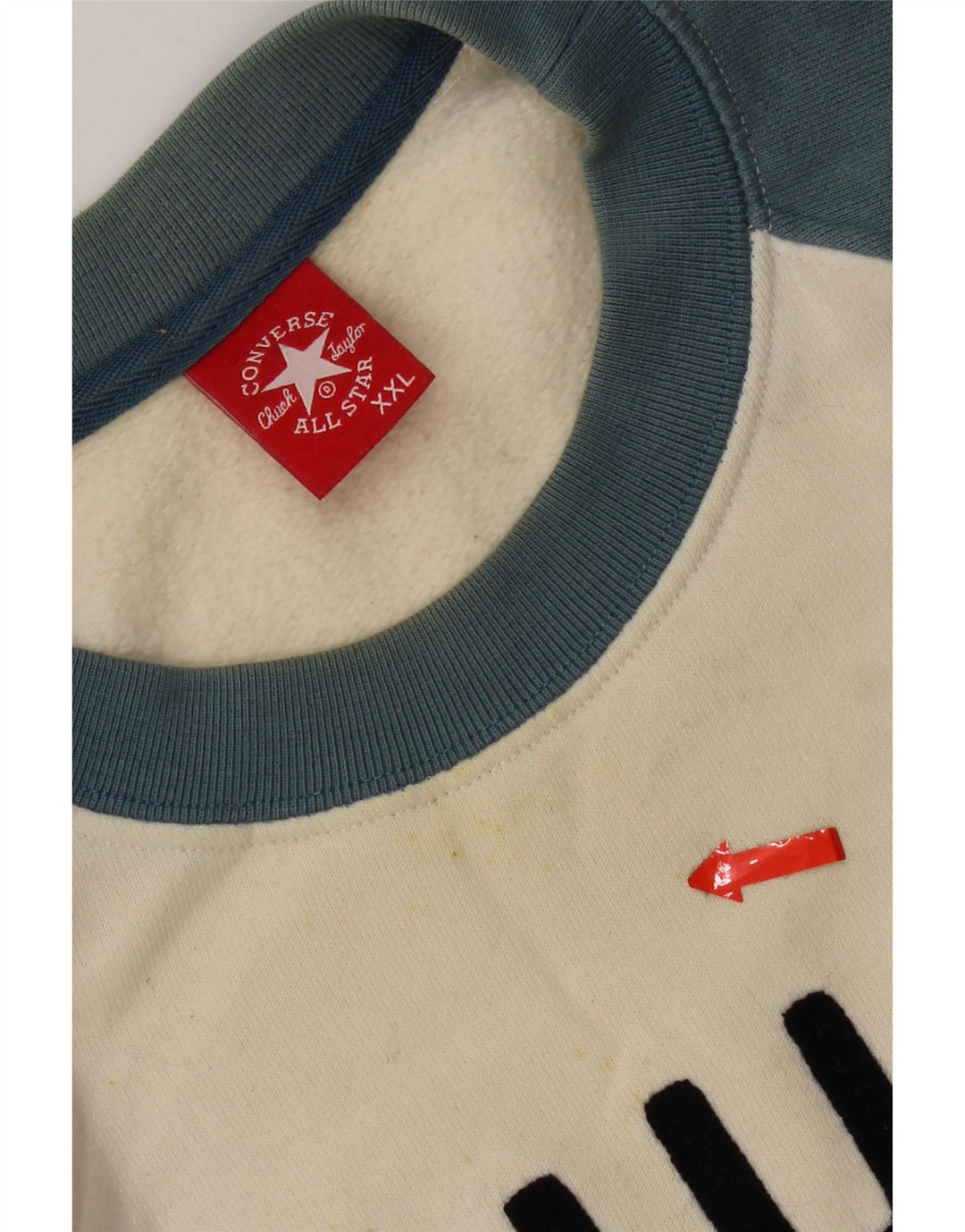 Converse Mens Chuck Taylor Graphic Moletom Jumper 2XL Branco Colorblock