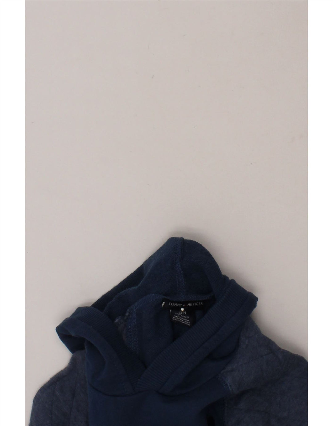 TOMMY HILFIGER Baby Boys Graphic Hoodie Jumper 12-18 Months Navy Blue Vintage Tommy Hilfiger and Second-Hand Tommy Hilfiger from Messina Hembry 