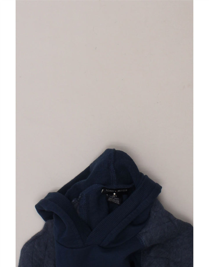 TOMMY HILFIGER Baby Boys Graphic Hoodie Jumper 12-18 Months Navy Blue Vintage Tommy Hilfiger and Second-Hand Tommy Hilfiger from Messina Hembry 