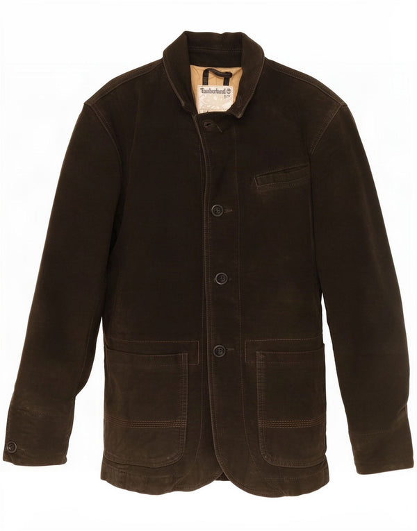 Jaqueta corta-vento masculina Timberland UK 36 pequeno algodão cáqui