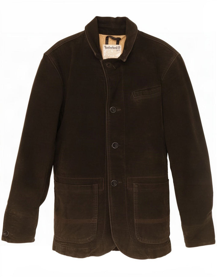Jaqueta corta-vento masculina Timberland UK 36 pequeno algodão cáqui