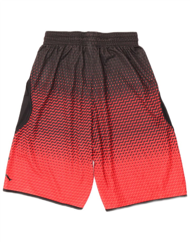 Shorts esportivos masculinos Jordan Dri Fit médio preto colorblock poliéster