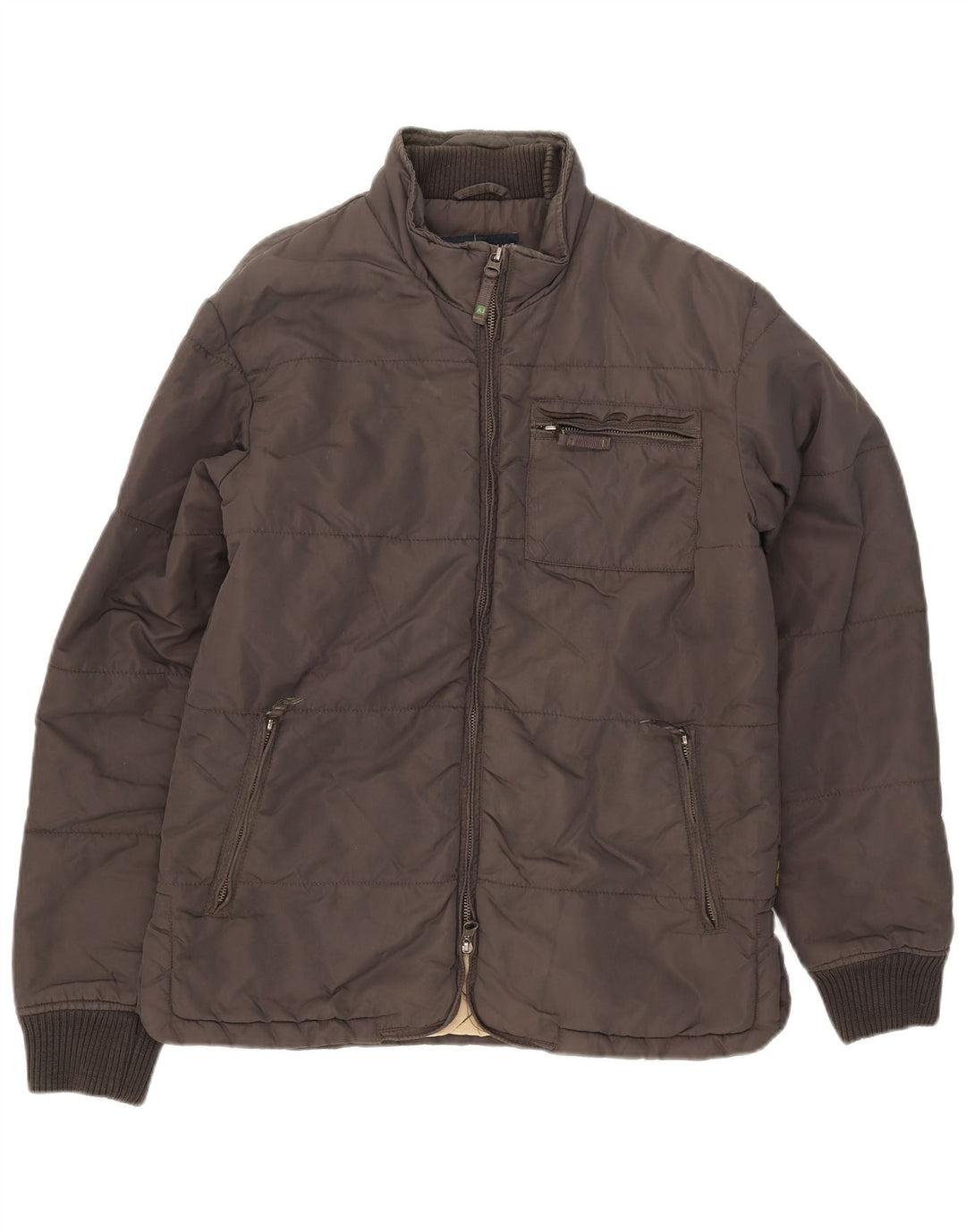 Jaqueta acolchoada masculina Armani Jeans EU 48 poliamida cinza médio