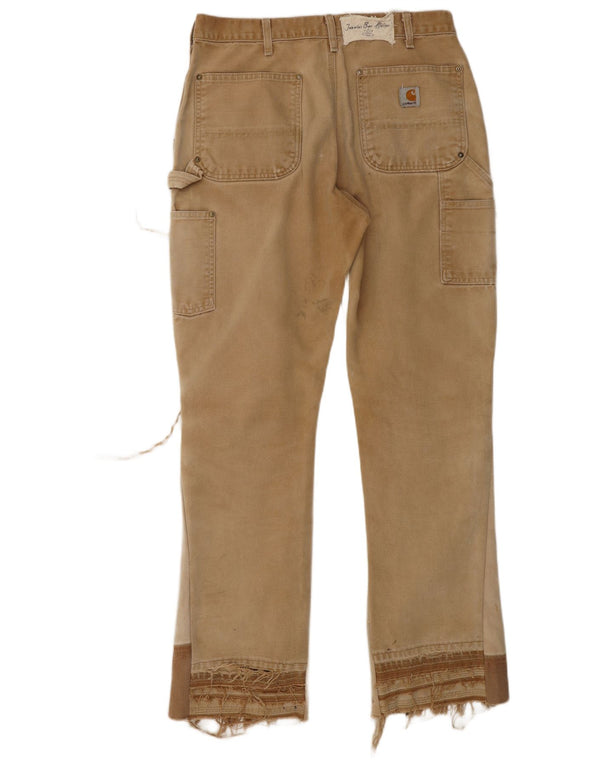 Calça Carhartt masculina Jeanius Bar Atelier Cargo W34 L30 marrom colorblock