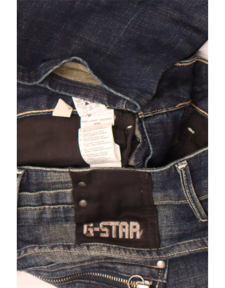 Calça jeans feminina super baixa G-Star W27 L18 algodão azul