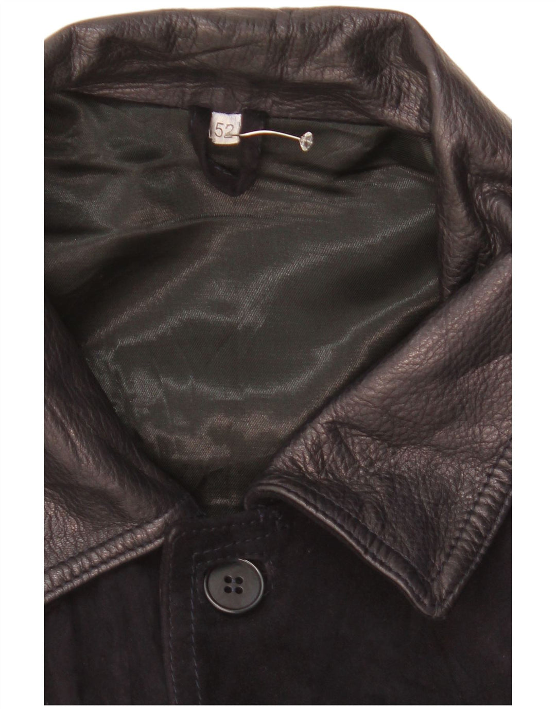 Jaqueta bomber masculina vintage de camurça IT 52 XL couro preto