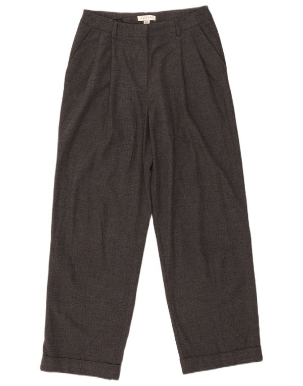 Calça chino feminina Topshop UK 6 XS W26 L27 poliéster cinza