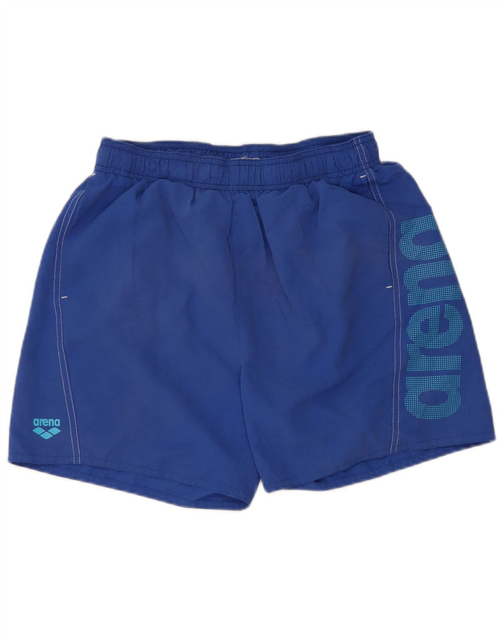 Arena Mens Graphic Sport Shorts Médio Azul Poliéster
