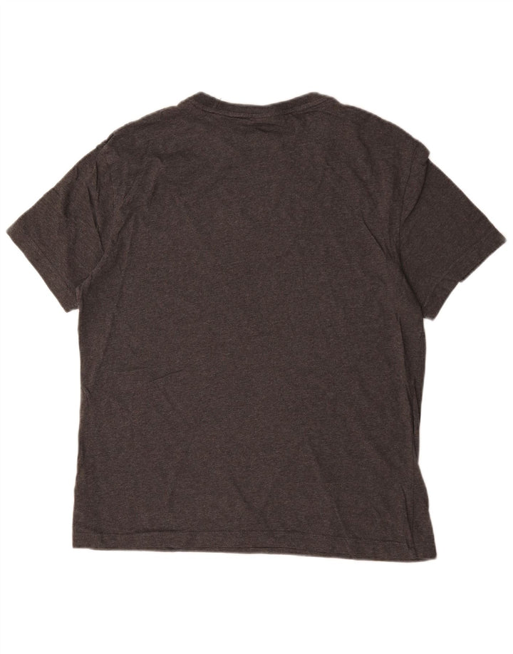 Camiseta masculina Calvin Klein gráfica grande algodão cinza