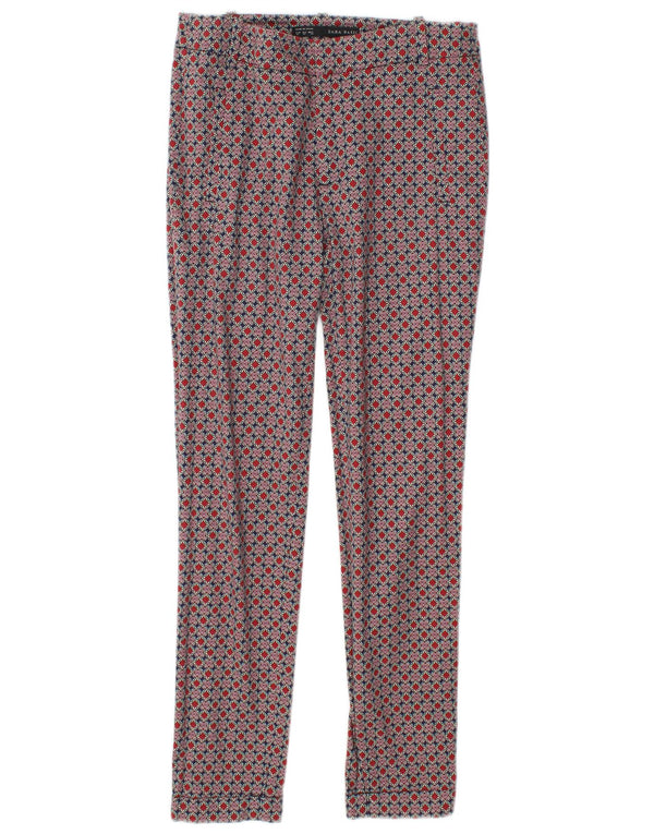Calça casual feminina Zara EU 34 2XS W24 L27 Multicolorido Geométrico