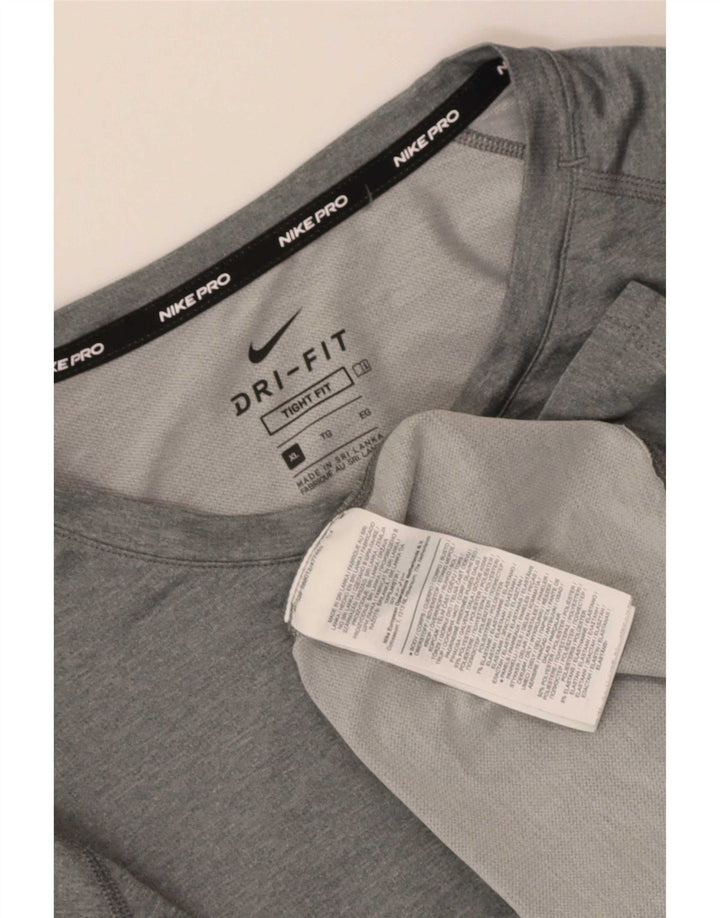 Nike Mens Dri Fit Top Manga Longa XL Cinza Poliéster