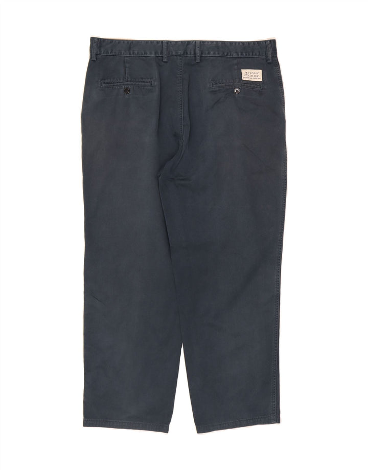AVIREX Mens Straight Cropped Trousers W38 L27 Navy Blue Cotton Vintage Avirex and Second-Hand Avirex from Messina Hembry 