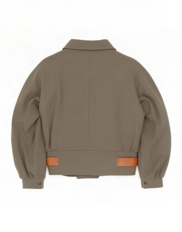 Jaqueta bomber vintage feminina UK 18 XL cinza