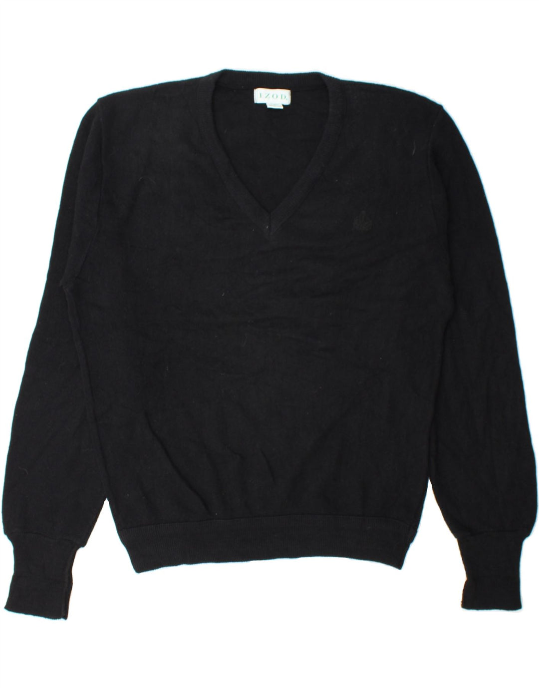 IZOD Mens V-Neck Jumper Sweater Large Black Vintage Izod and Second-Hand Izod from Messina Hembry 