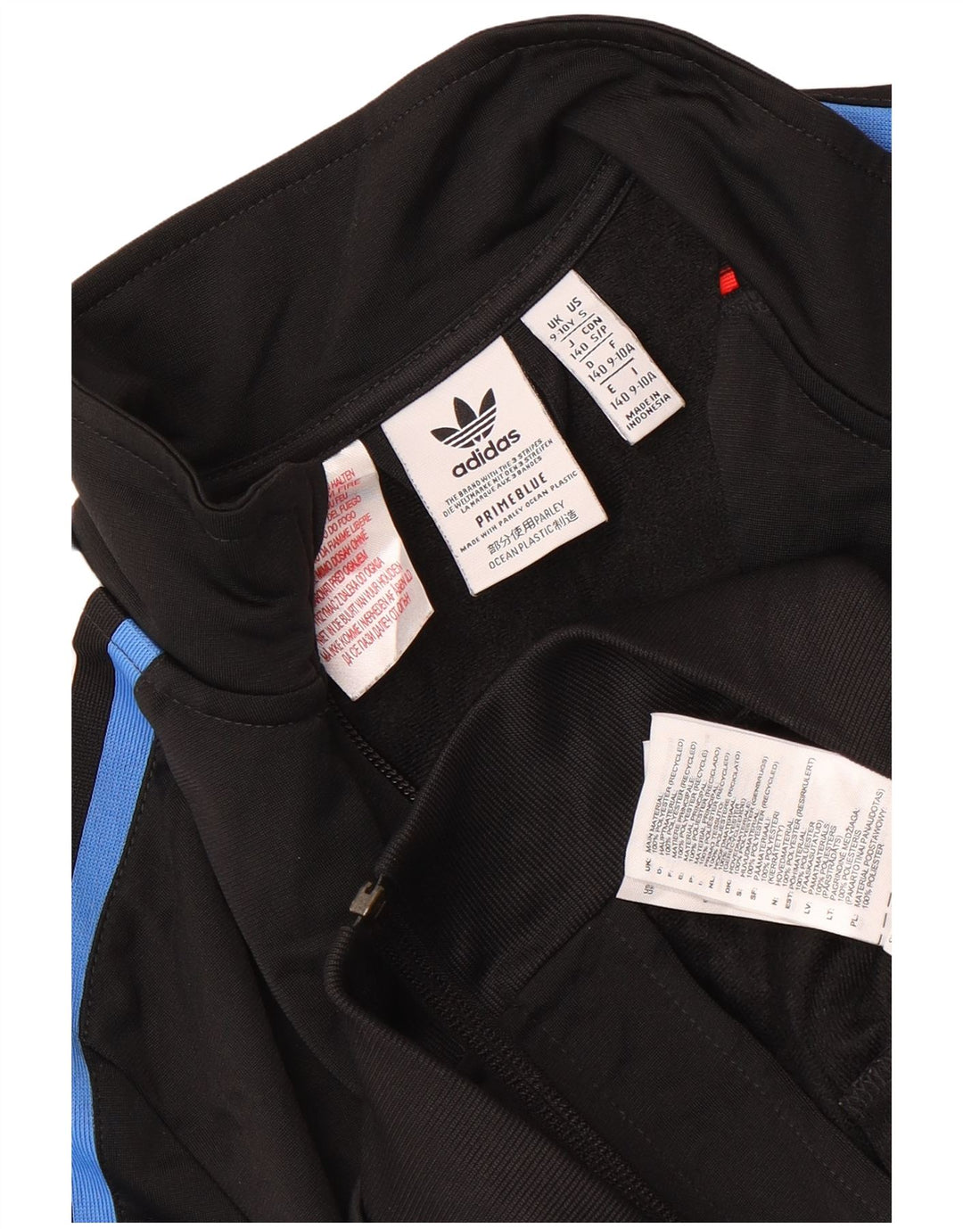 Jaqueta Adidas Meninos Treino Top 9-10 Anos Preto Colorblock Poliéster