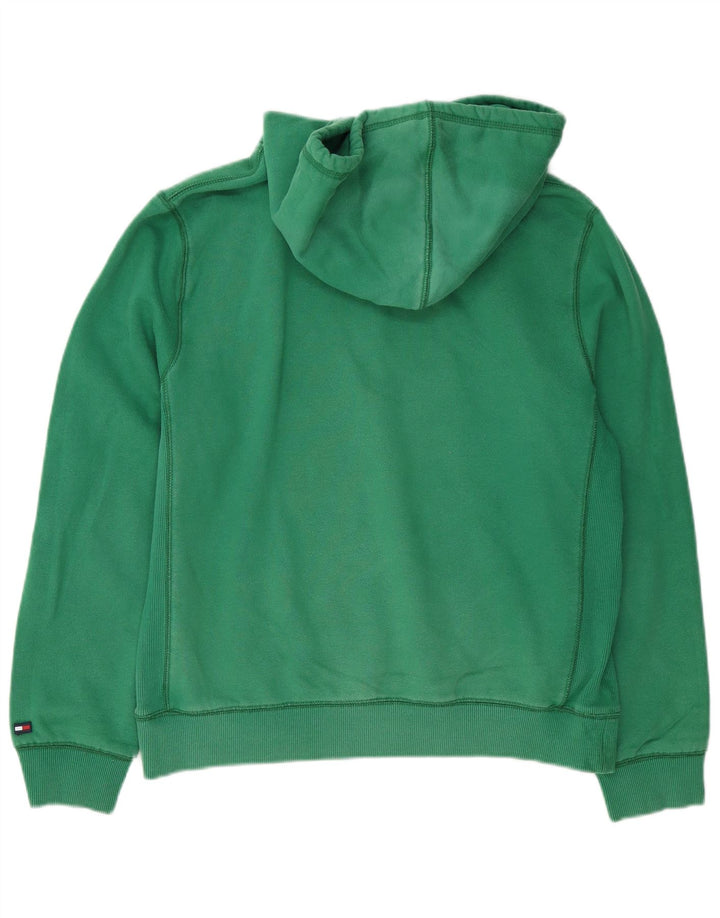 Suéter com capuz gráfico masculino Tommy Hilfiger verde médio
