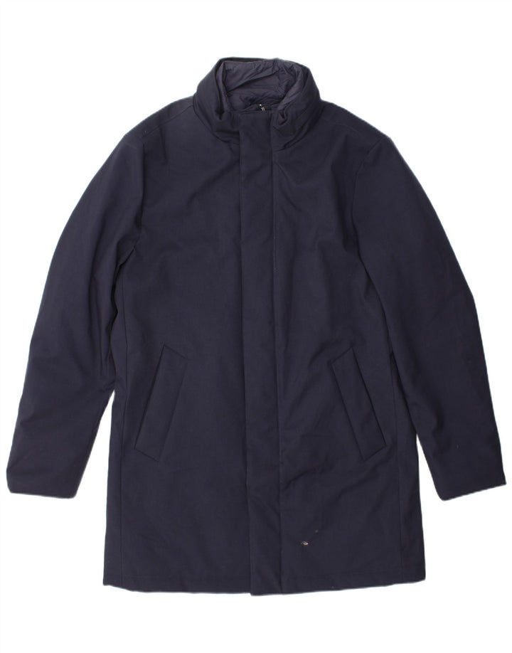 Casaco corta-vento masculino Boggi UK 38 poliéster azul marinho médio