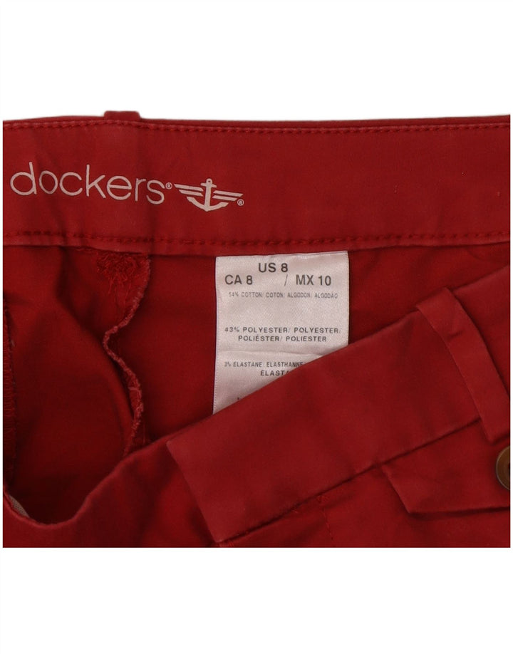 Calça Capri Feminina Dockers US 8 Médio W30 L20 Poliéster Vermelho
