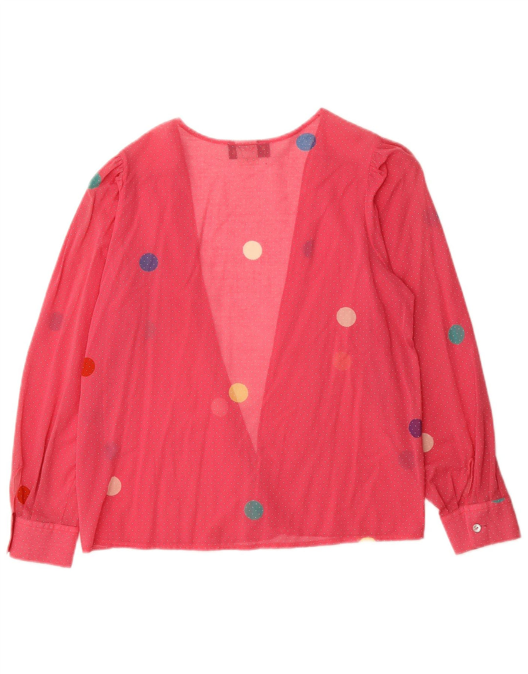 Blusa feminina CONFEZIONI IT 44 médio rosa bolinhas algodão