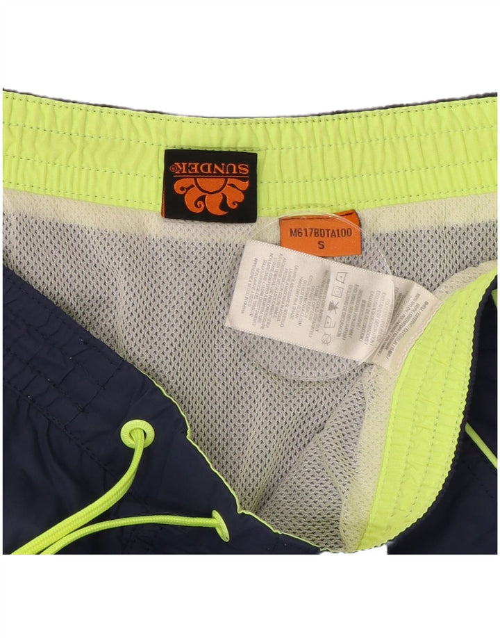 Shorts de natação masculino Sundek pequeno azul marinho nylon praia