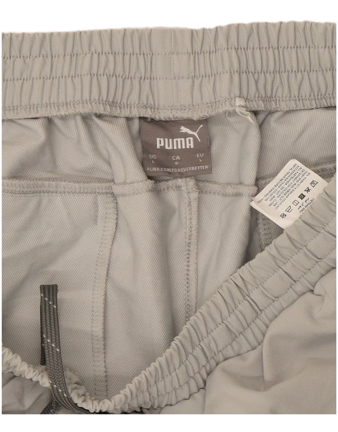 Calça de treino masculina Puma Joggers grande poliéster cinza