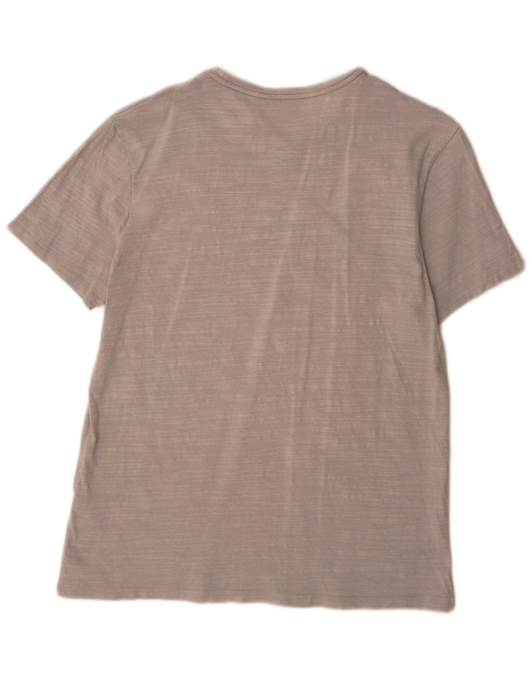 Camiseta masculina All Saints Top grande algodão manchado cinza