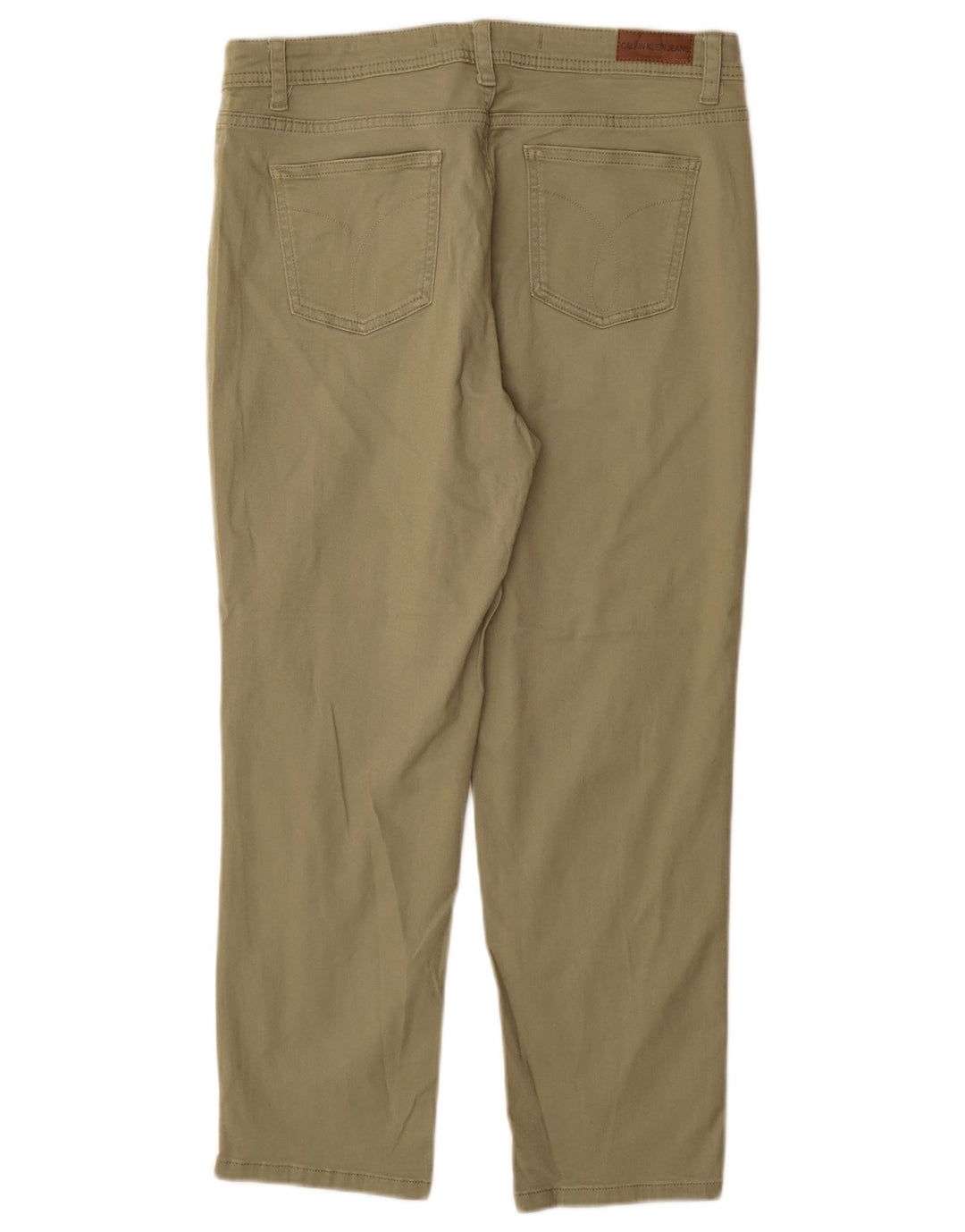 Calça casual feminina CALVIN KLEIN EUA 10 grande W30 L27 verde