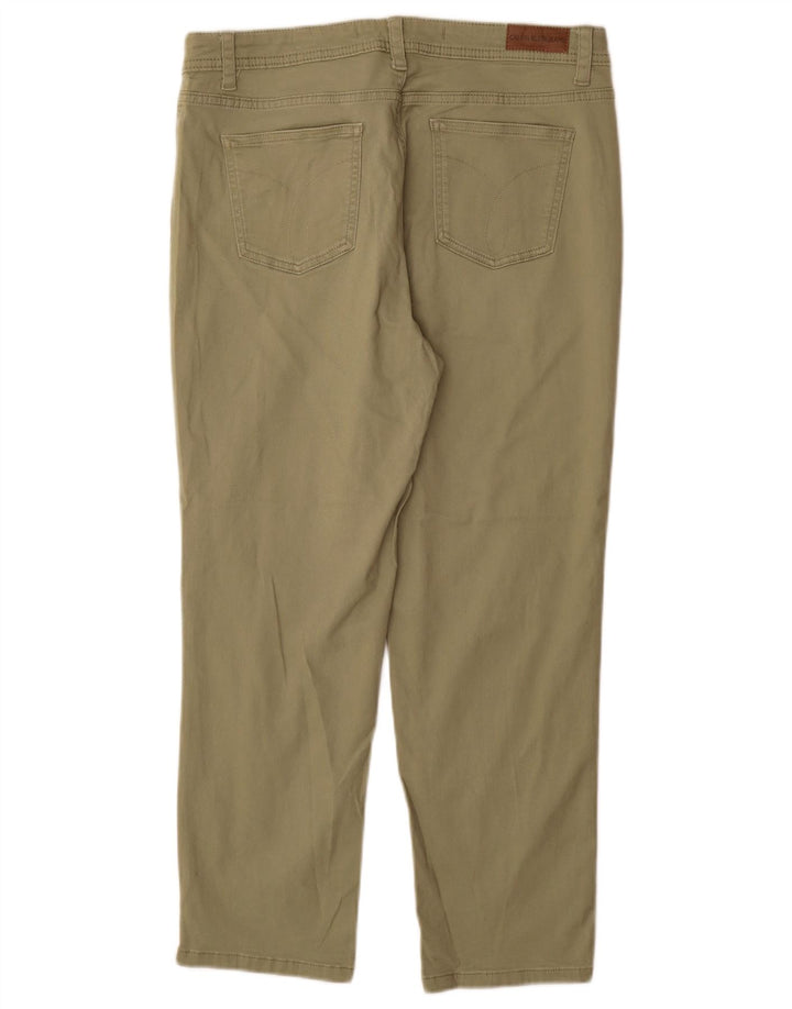 Calça casual feminina CALVIN KLEIN EUA 10 grande W30 L27 verde