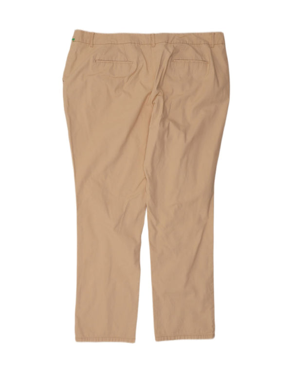 Calça Chino Feminina Boden Slim UK 22 3XL W44 L32 Algodão Bege