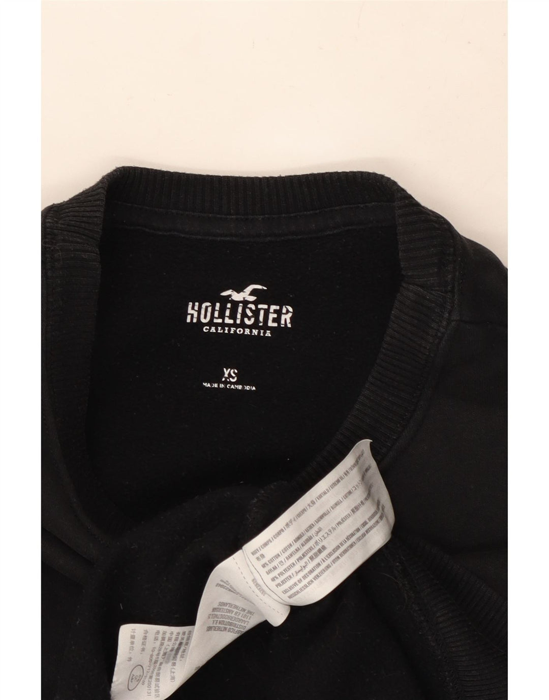 HOLLISTER moletom masculino Jumper XS algodão preto
