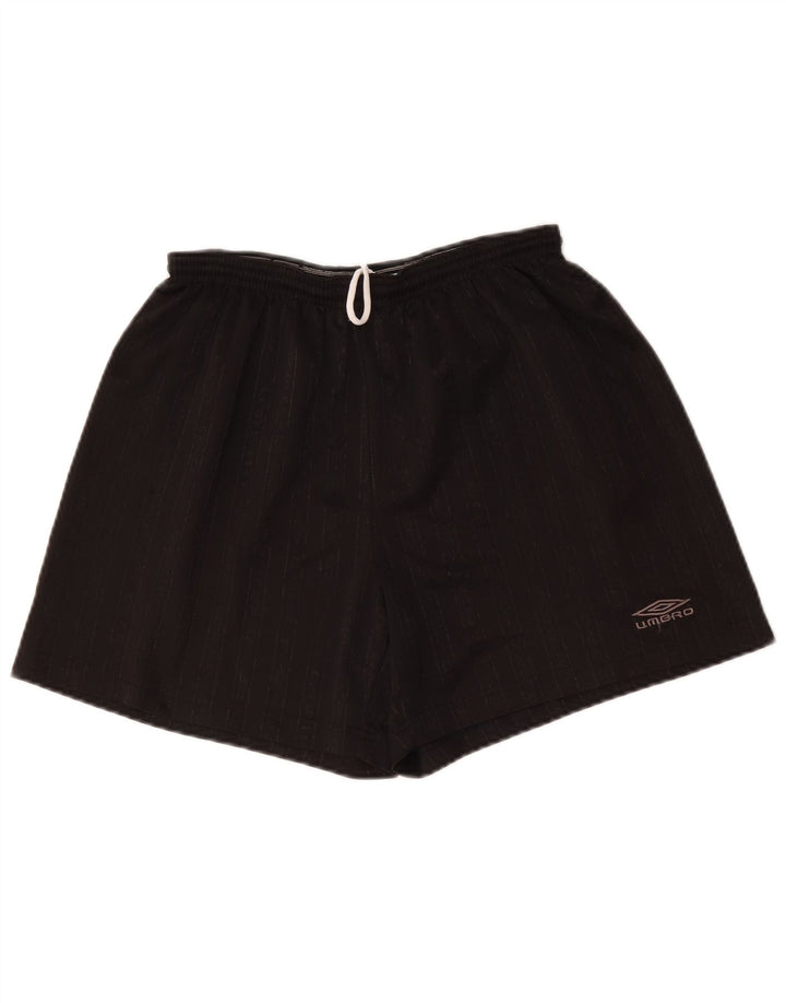 Umbro Mens Sport Shorts Grande Poliéster Listrado Preto
