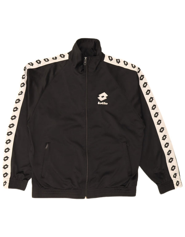 Lotto masculino gráfico agasalho jaqueta grande bloco colorido preto