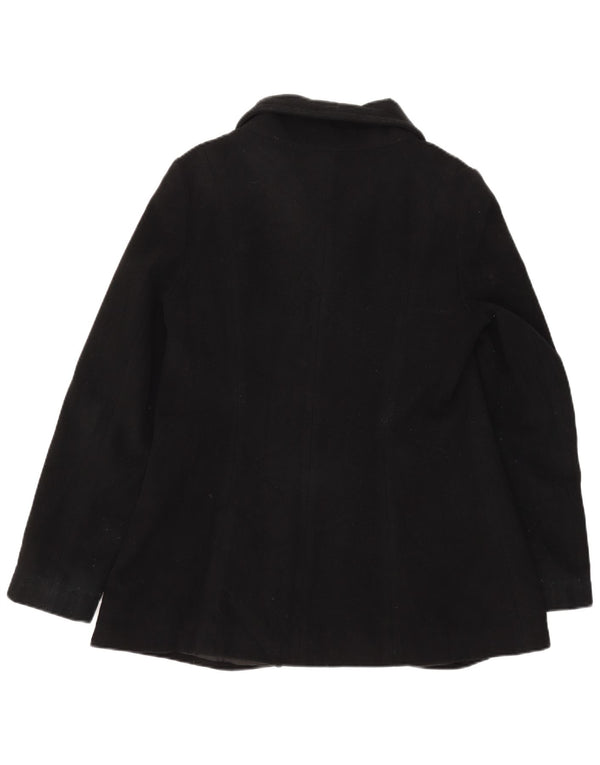 Jaqueta blazer feminina Zara com 3 botões Reino Unido 14 grande lã preta