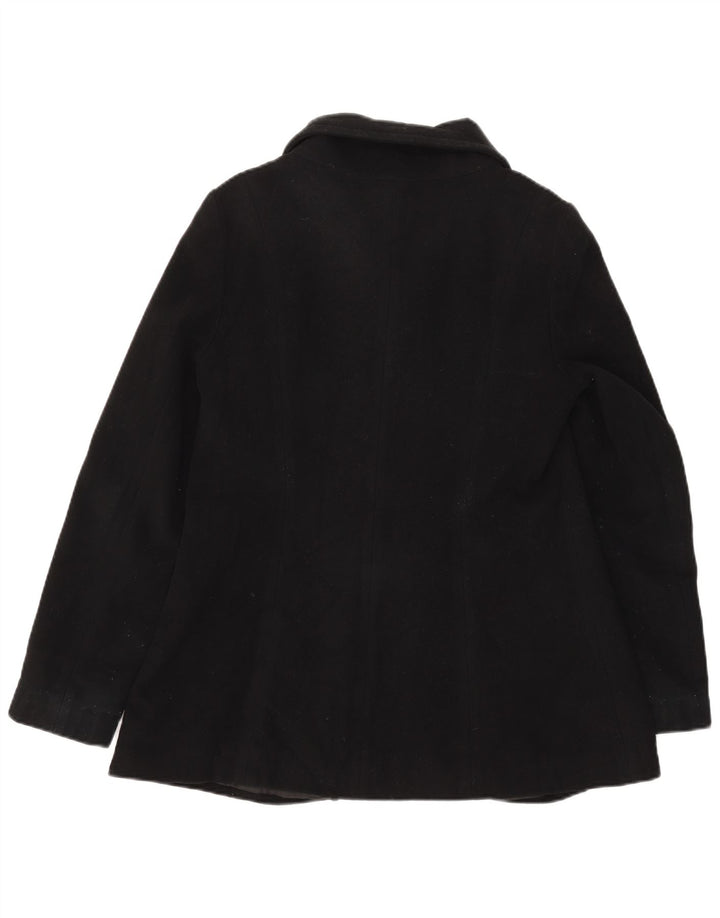 Jaqueta blazer feminina Zara com 3 botões Reino Unido 14 grande lã preta