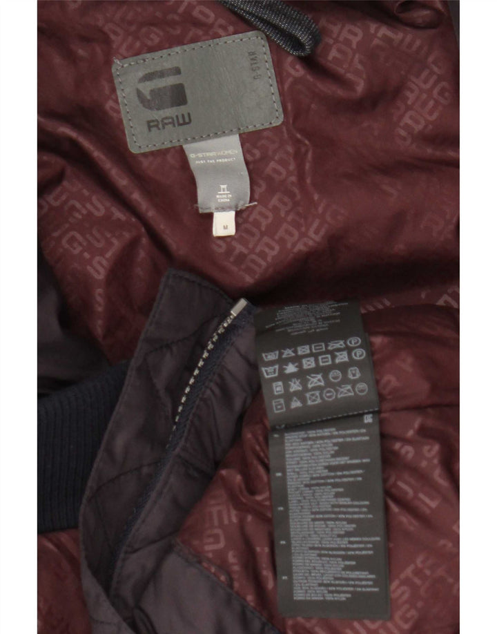 Jaqueta acolchoada feminina G-Star UK 14 poliéster colorblock roxo médio