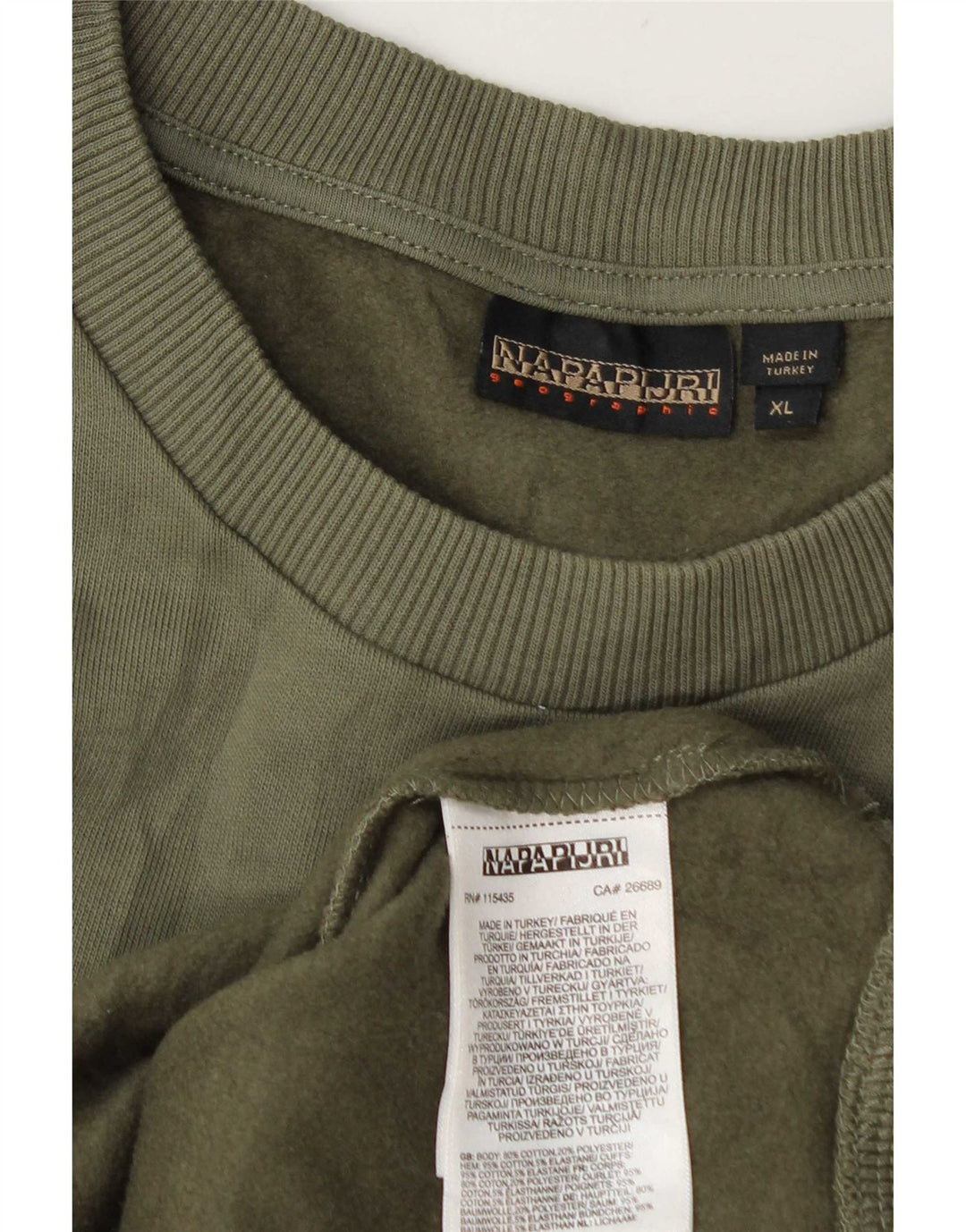 Moletom masculino Napapijri XL verde algodão