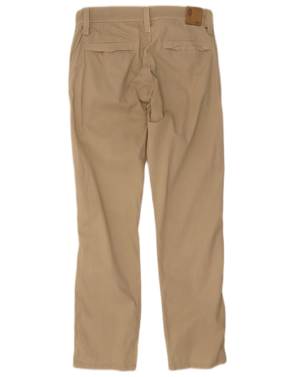 Calça Chino Reta Masculina Vintage W32 L30 Algodão Bege