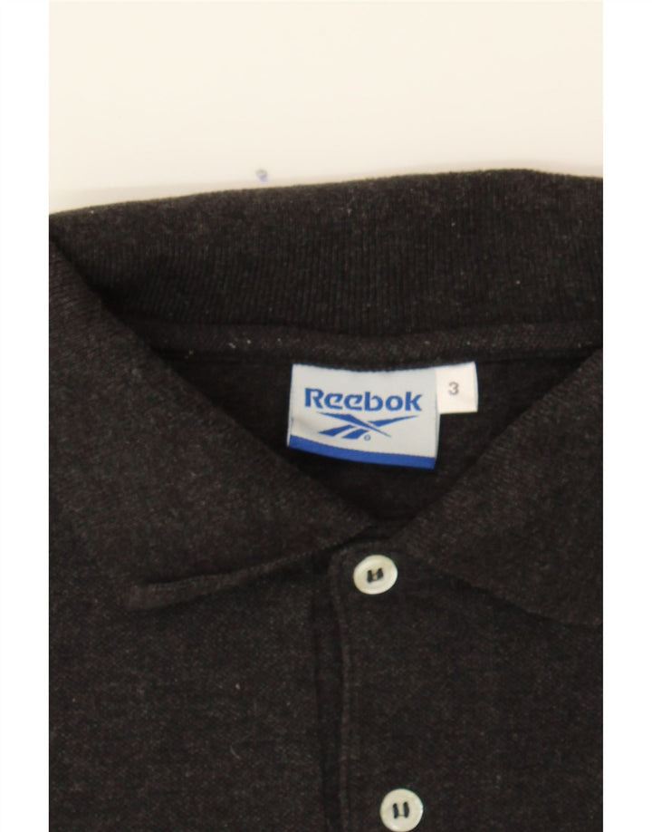 REEBOK Mens Polo Shirt Medium Grey Flecked Cotton Vintage Reebok and Second-Hand Reebok from Messina Hembry 