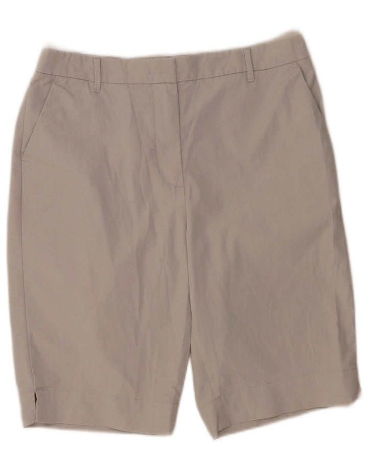 Shorts Chino Feminino Marks & Spencer Reino Unido 12 Médio W30 Algodão Cinza