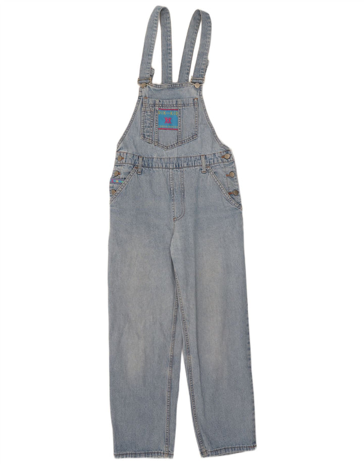 Macacão feminino vintage com estampa gráfica reta jeans EU 38 algodão azul médio