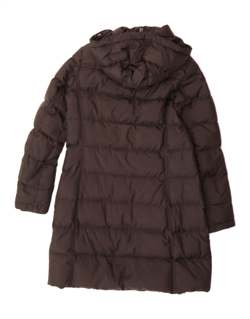 TOMMY HILFIGER Womens Hooded Padded Coat UK 14 Medium Black Polyester Vintage Tommy Hilfiger and Second-Hand Tommy Hilfiger from Messina Hembry 