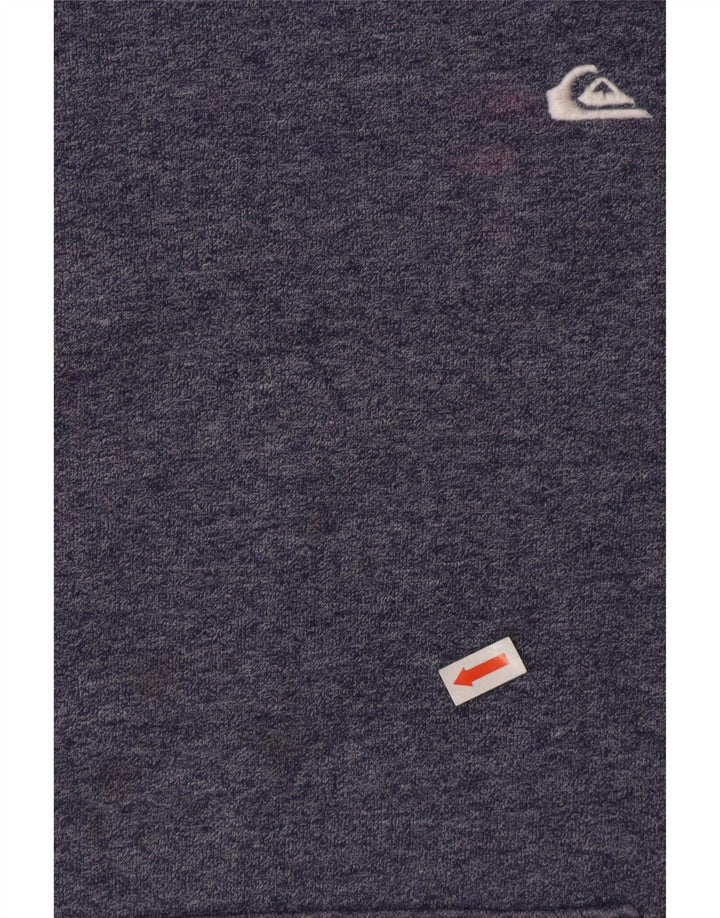 Quiksilver moletom masculino com capuz, algodão manchado azul médio